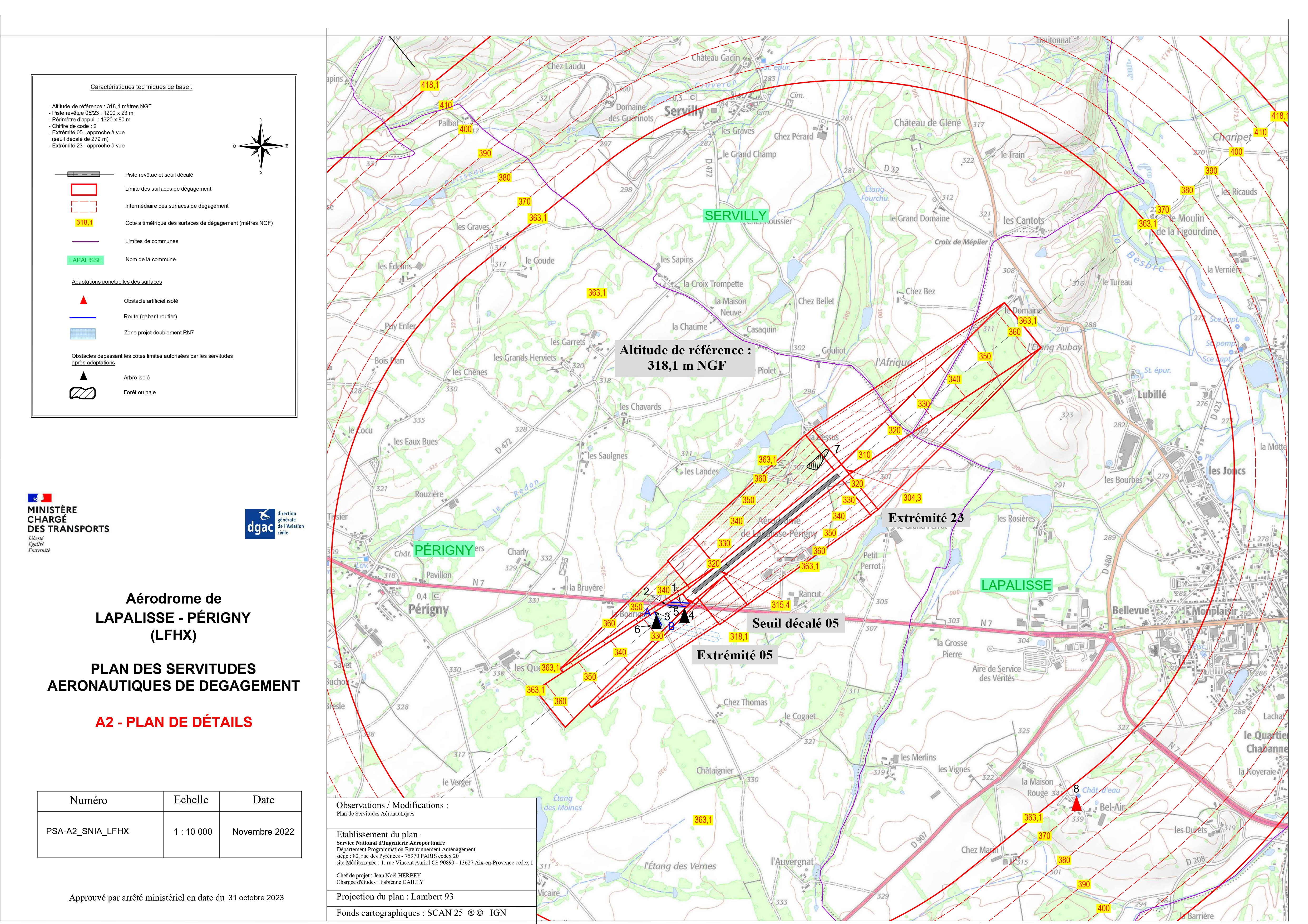 Arrêté du 31-10-2023 : plan de servitudes aéronautiques